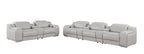 1116 Divanitalia 8-Piece Modular Power Reclining Sofa & Loveseat Set in Top Grain Italian Leather with 5 Power Recliners & Power Headrests - Light Grey - SKU 1116-LT-GREY-8.5-HT - view 4