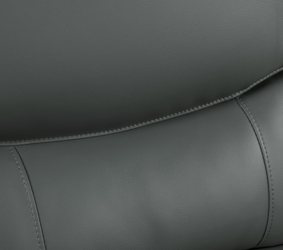 4572 Modern Genuine Leather Loveseat - Dark Grey - SKU 4572-L-GRAY - view 8
