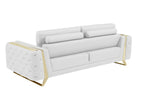 1050 Divanitalia 3-Piece Sofa Set in Top-grain Italian Leather - White - SKU 1050-WHITE-2PC - view 5