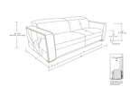 1120 Divanitalia Sofa with Adjustable Headrest in Top-grain Italian Leather