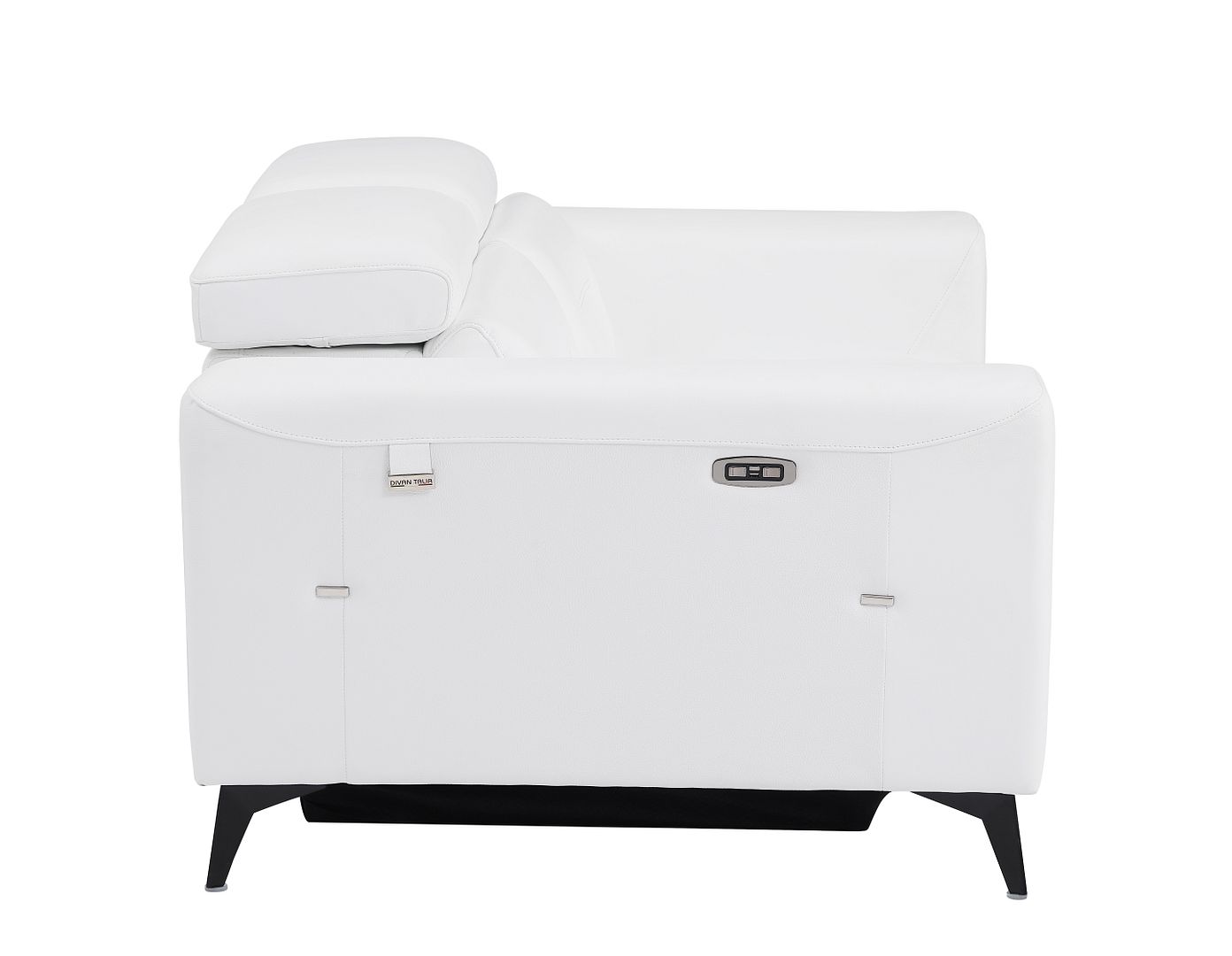 989 Divanitalia Power Reclining Loveseat with Power Headrest in Top-grain Italian Leather