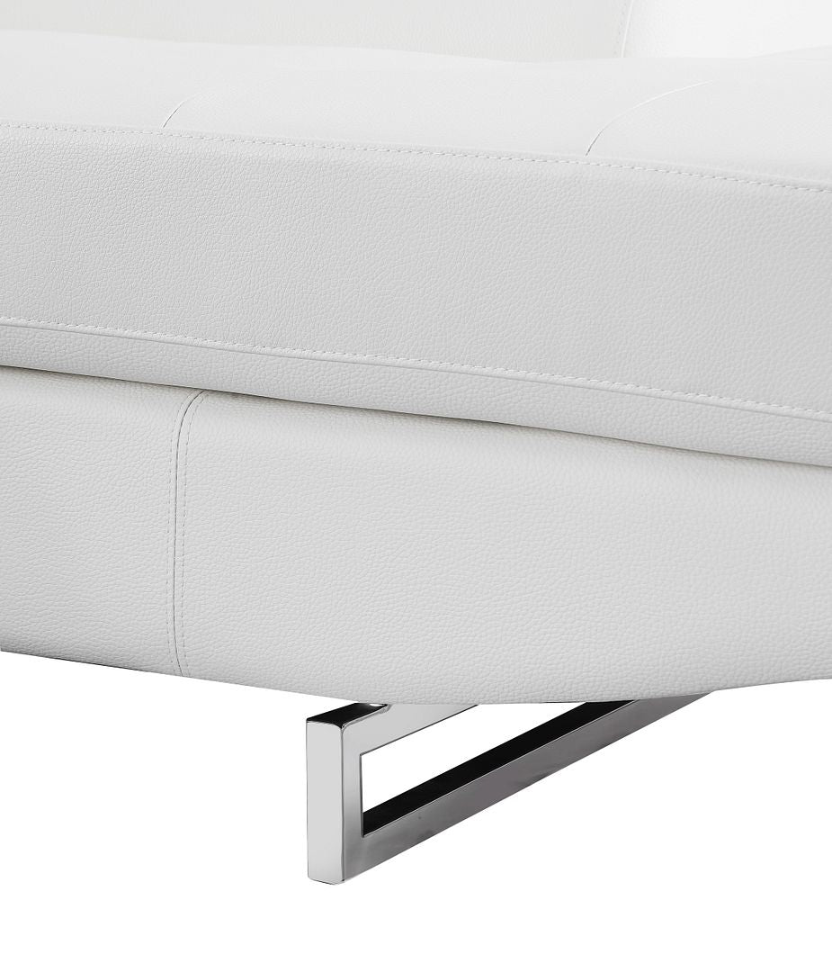 8136 Right Arm Facing Chaise with Adjustable Headrest in Genuine Leather