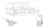 1246 Divanitalia Top Grain Italian Leather Console Loveseat with Power Headrest - Dark Grey - SKU 1246-DK-GREY-3.2-HT - view 16