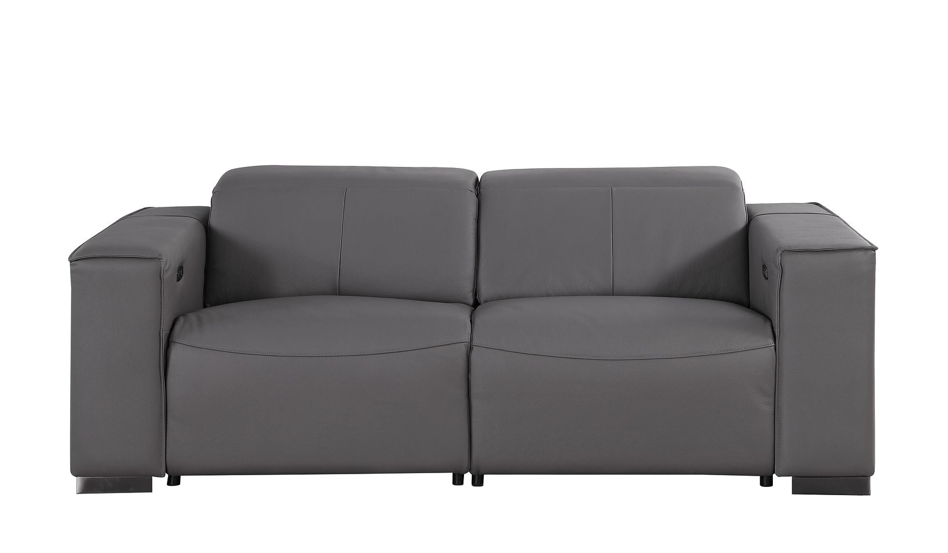 1208 Genuine Leather Dual Power Reclining Loveseat