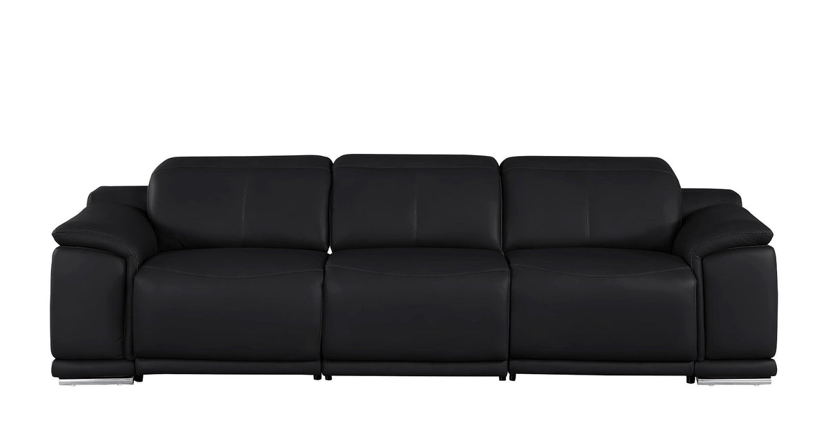 2679 Genuine Leather Sofa with Dual Power Recliners - Black - SKU 2679-BLACK-3.2-S-HT - view 5