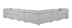 1116 Divanitalia 8-Piece L-Shaped Sectional Sofa in Top Grain Italian Leather with 3 Power Recliners & Power Headrests - Light Grey - SKU 1116-LT-GREY-8PC-3PWR-SECTIONAL- GROUP - view 6