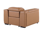 1126 Divanitalia Top Grain Italian Leather Power Reclining Chair with Power Headrests