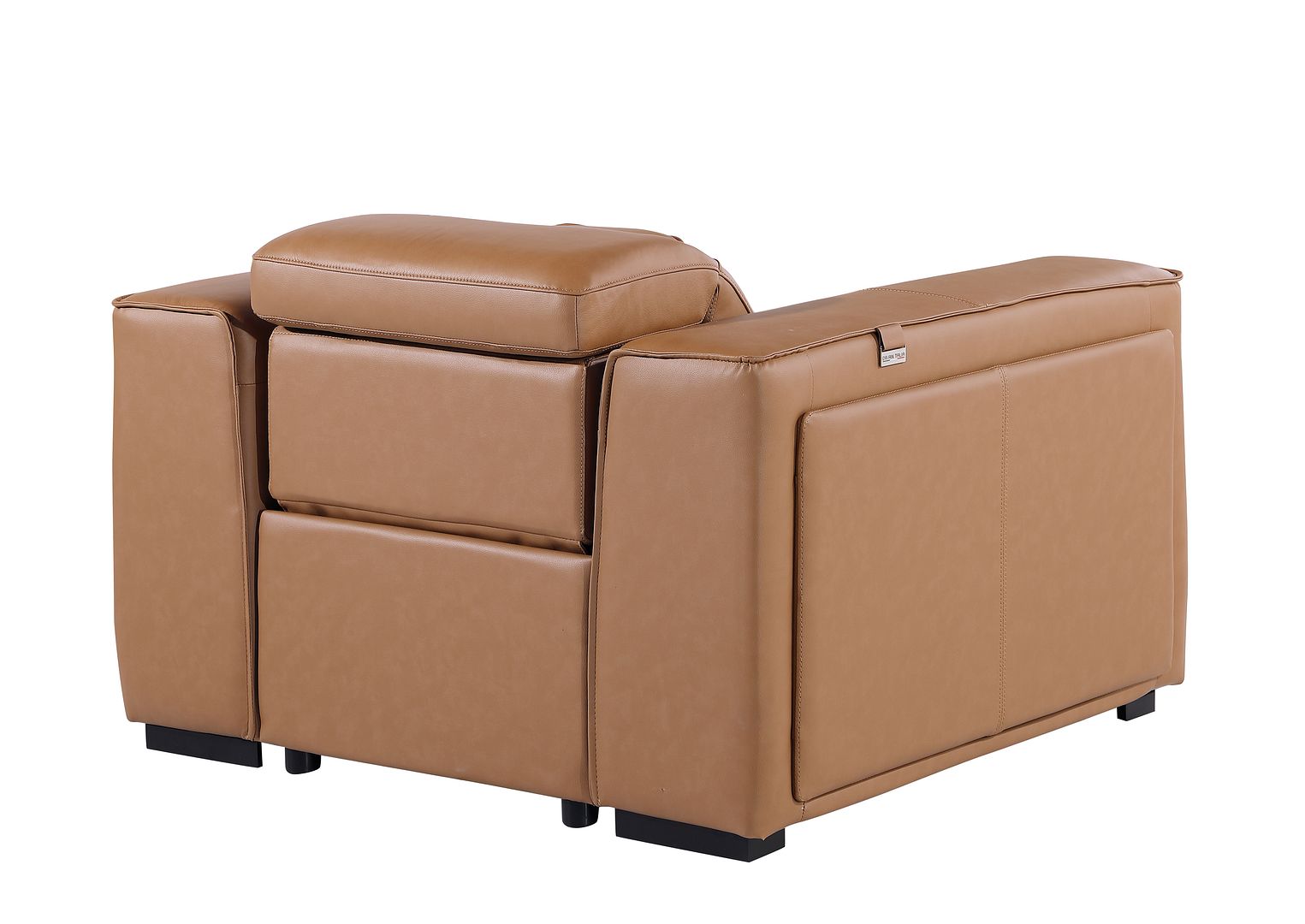 1126 Divanitalia Top Grain Italian Leather Power Reclining Chair with Power Headrests