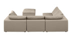 1100 Divanitalia 5-Piece Left Arm Facing 3-Seat Sectional Sofa - Top-grain Italian Leather