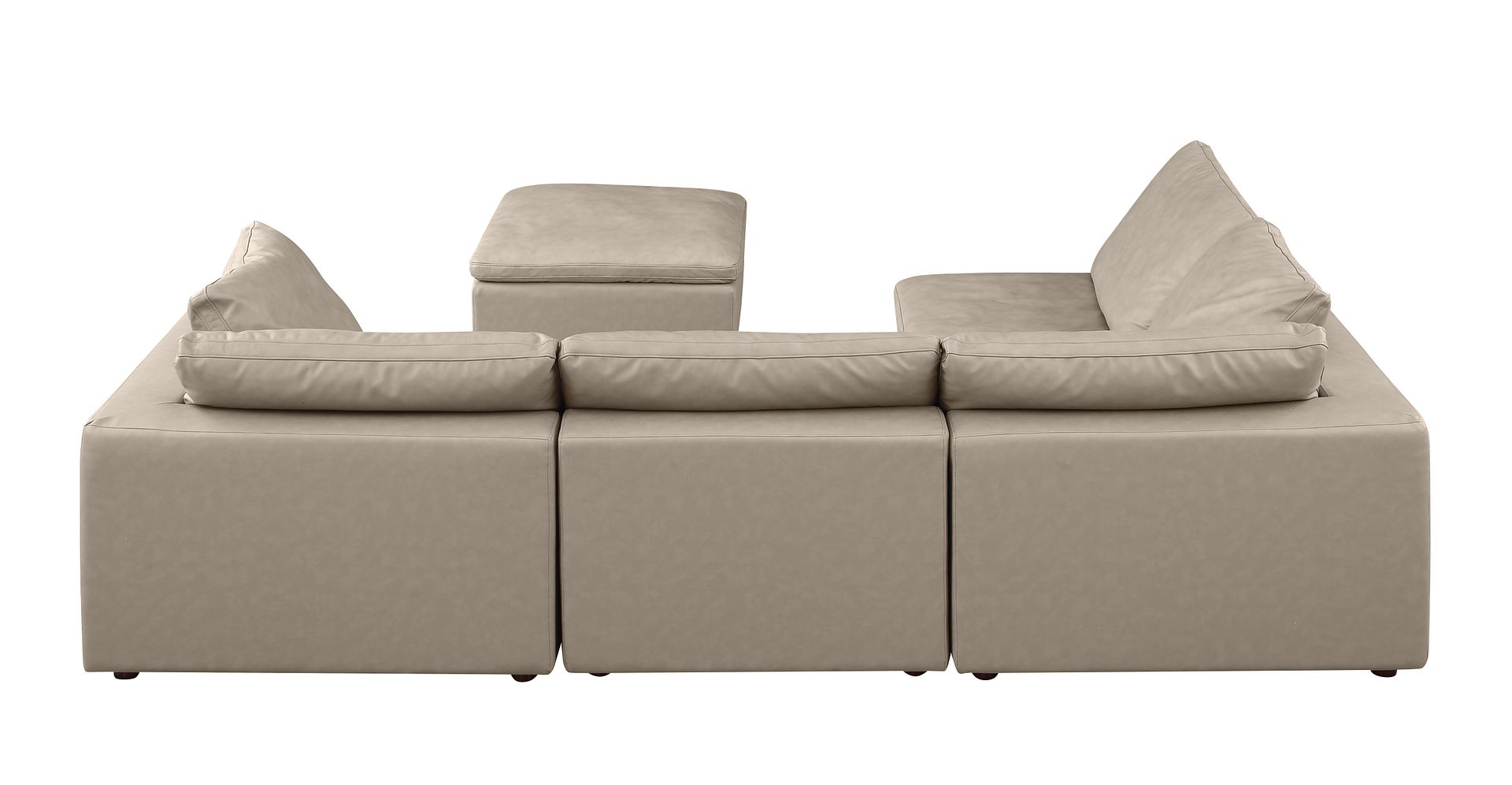 1100 Divanitalia 5-Piece Left Arm Facing 3-Seat Sectional Sofa - Top-grain Italian Leather