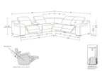 1116 Divanitalia 6-Piece L-Shaped Sectional Sofa in Top Grain Italian Leather with 3 Power Recliners & Power Headrests - White - SKU 1116-WHITE-6PC-3PWR-SECTIONAL- GROUP - view 16