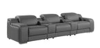 1116 Divanitalia 5-Piece Modular Power Reclining Sofa in Top Grain Italian Leather with 3 Power Recliners & Power Headrests