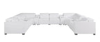 1208 12 Piece U-Shaped Leather Sectional Sofa with 4 Power Recliners & Power Headrest