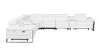 1246 Divanitalia 8-Piece U-Shaped Modular Power Reclining Sectional Sofa with 4 Power Recliners and Power Headrests - Top Grain Italian Leather
