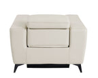 989 Divanitalia Power Reclining Arm Chair with Power Headrest in Top-grain Italian Leather