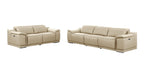 9762 Divanitalia 5-Piece Modular Power Reclining Sofa and Loveseat Set with 5 Power Recliners in Top Grain Italian Leather - Beige - SKU 9762-BEIGE-5.4-HT-2PC - view 3