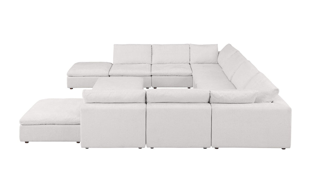 1100 Divanitalia Top-grain Italian Leather 11-Piece Sectional Sofa with Chaise