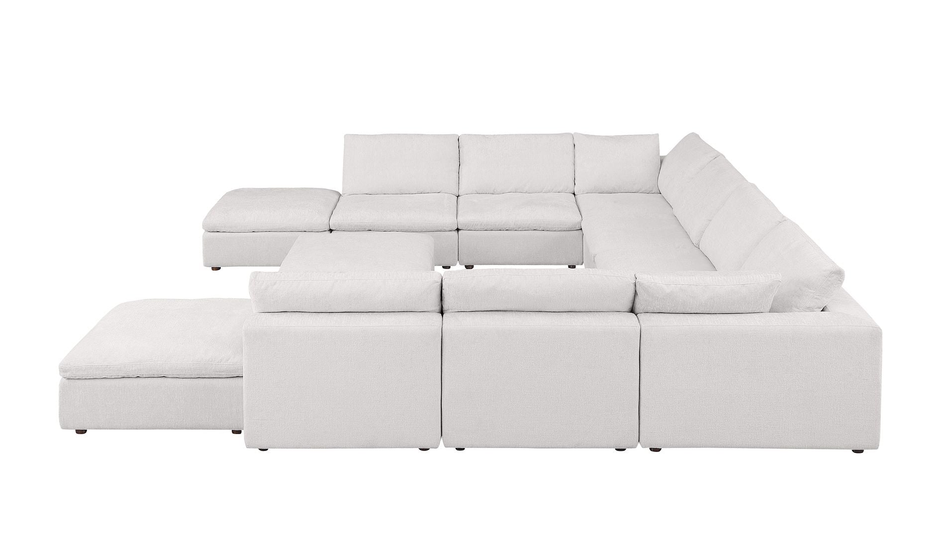 1100 Divanitalia Top-grain Italian Leather 11-Piece Sectional Sofa with Chaise