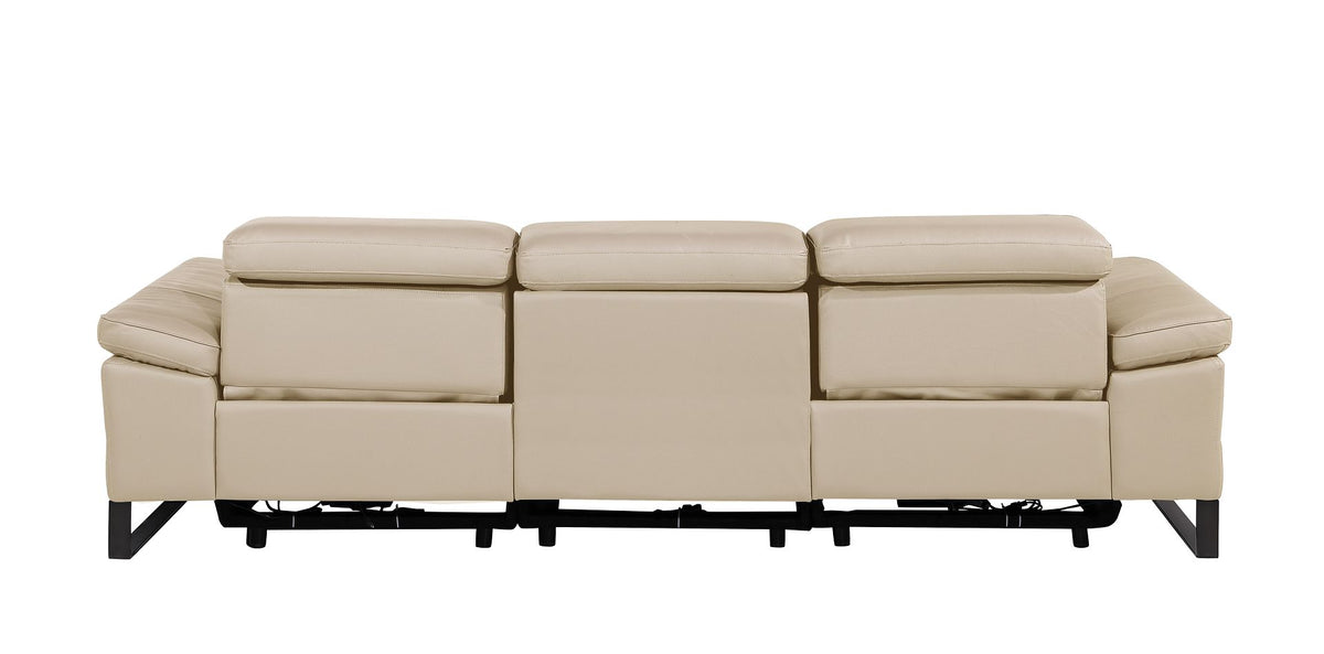 1246 Divanitalia Modular Power Dual Reclining Sofa with Power Reclining Headrests - Top Grain Italian Leather - Beige - SKU 1246-BEIGE-3.2-S-HT - view 7