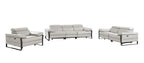 1246 Divanitalia Modular Power Triple Reclining Sofa, Loveseat, and Chair Set with Power Headrests - Top Grain Italian Leather - Light Grey - SKU 1246-LT-GREY-6.6-HT-3PC - view 3