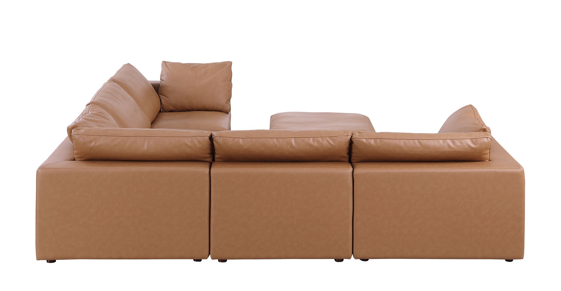 1100 Divanitalia 6-Piece L-Shaped Sectional Sofa - Top-grain Italian Leather