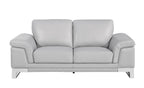 411 Divanitalia 2-Piece Sofa Set in Top-grain Italian Leather - Light Grey - SKU 411- LIGHT GRAY 2PC (S/L) - GROUP - view 7
