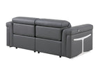 1126 Divanitalia 5-Piece Modular Power Reclining Sofa and Loveseat Set in Top Grain Italian Leather with 4 Power Recliners & Power Headrests - Dark Grey - SKU 1126-DK_GREY-5.4-HT-2PC - view 11
