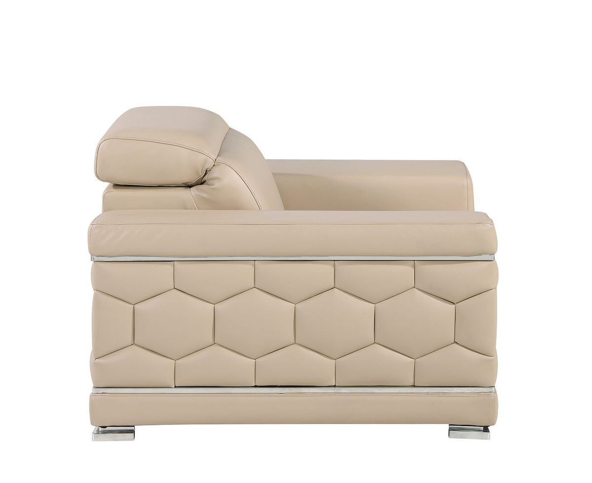 296 Modern Genuine Leather Chair - Beige - SKU 296-BEIGE-CH - view 5