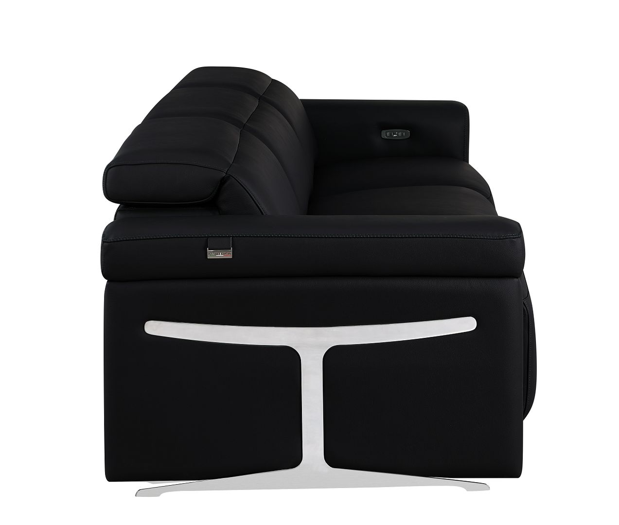 1126 Divanitalia 3-Piece Modular Power Reclining Sofa in Top Grain Italian Leather with 2 Power Recliners & Power Headrests
