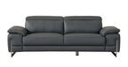 636 Divanitalia Dark Gray Sofa in Top-grain Italian Leather - Dark Grey