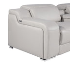 1116 Divanitalia 12-Piece U-Shaped Sectional Sofa in Top Grain Italian Leather with 4 Power Recliners & Power Headrests