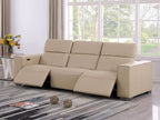 1208 Genuine Leather Triple Power Reclining Sofa