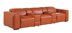 1224 Divanitalia 8-Piece Modular Power Reclining Sofa & Loveseat Set in Top Grain Italian Leather with 5 Power Recliners & Power Headrests - Camel - SKU 1224-CAMEL-8.5-HT-2PC - view 6