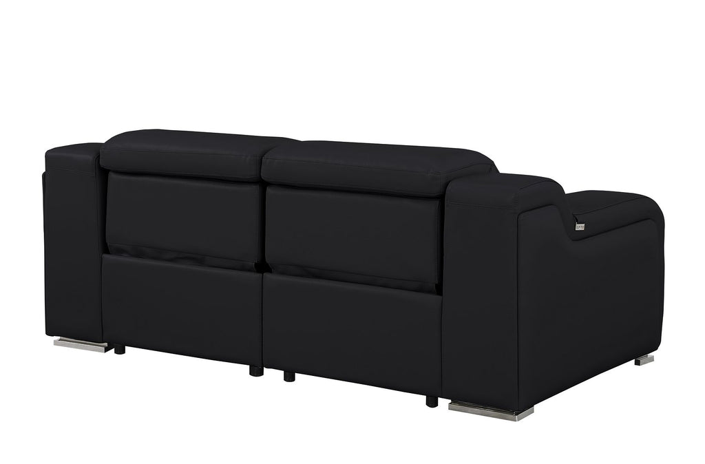 1116 Divanitalia 2-Piece Modular Power Reclining Loveseat in Top Grain Italian Leather with 2 Power Recliners & Power Headrests