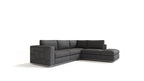 998 Divanitalia Cream Right Arm Facing Sectional Sofa in Top-grain Italian Leather - Dark Grey - SKU 998-Sectional-RAF-CHAISE-DARK GREY - view 2