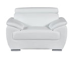 4571 Modern Genuine Leather 3-Piece Sofa Set - White - SKU 4571-LV WHITE 3PC (S/L/C) - GROUP - view 7