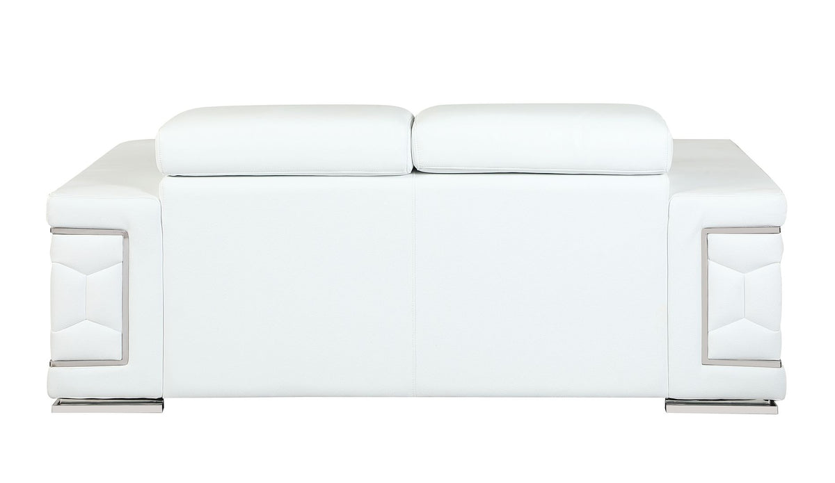 692 Divanitalia 2-Piece Sofa Set with Adjustable Headrest in Top-grain Italian Leather - White - SKU 692- WHITE 2PC (S/L) - GROUP - view 10