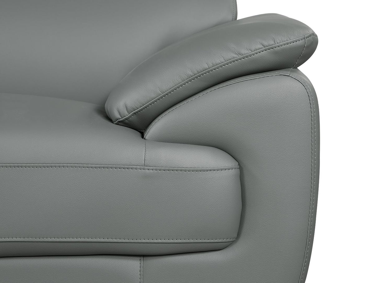 4571 Modern Genuine Leather Sofa - Dark Grey - SKU 4571-S-GREY - view 9