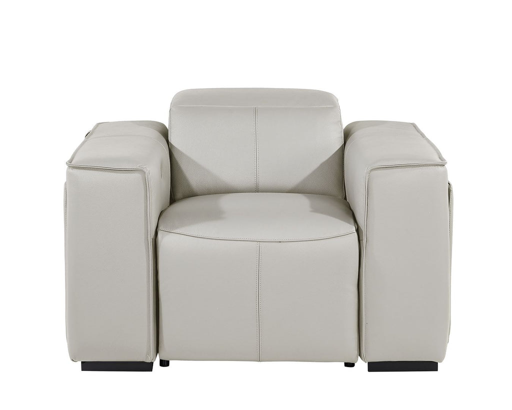 1126 Divanitalia Top Grain Italian Leather Power Reclining Chair with Power Headrests