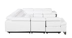 1246 Divanitalia 8-Piece U-Shaped Modular Power Reclining Sectional Sofa with 4 Power Recliners and Power Headrests - Top Grain Italian Leather