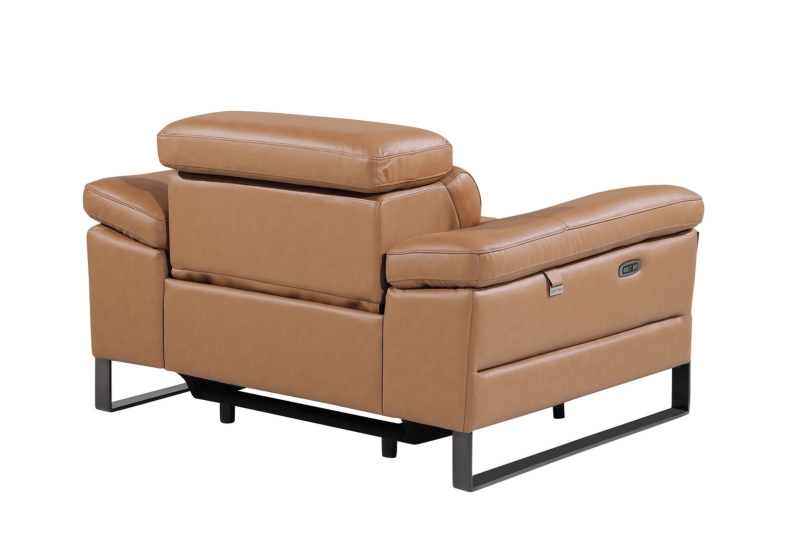 1246 Divanitalia Power Reclining Arm Chairwith Power Headrests - Top Grain Italian Leather