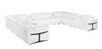 1126 Divanitalia 12-Piece U-Shaped Sectional Sofa in Top Grain Italian Leather with 4 Power Recliners & Power Headrests - White - SKU 1126-WHITE-12PC-4PWR-U-SECTIONAL-GROUP - view 4