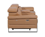 1246 Divanitalia Top Grain Italian Leather Console Loveseat with Power Headrest - Cognac - SKU 1246-COGNAC-3.2-HT - view 7