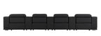 9762 Divanitalia 7-Piece Modular Top Grain Italian Leather Power Reclining Sofa with 4 Power Recliners