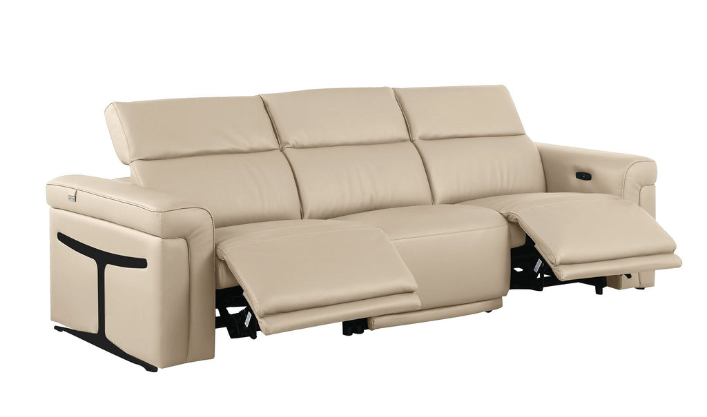 1126 Divanitalia 3-Piece Modular Power Reclining Sofa in Top Grain Italian Leather with 2 Power Recliners & Power Headrests