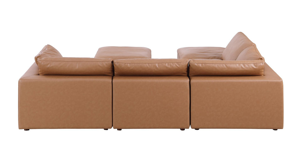 1100 Divanitalia 6-Piece Left Arm Facing 3-Seat Sectional Sofa - Top-grain Italian Leather