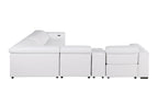 1208 6-Piece L-Shaped Leather Reclining Sectional Sofa with 3 Power Recliners
