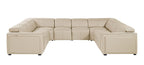 1224 Divanitalia 8-Piece U-Shaped Sectional Sofa in Top Grain Italian Leather with 4 Power Recliners & Power Headrests