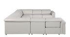 1126 Divanitalia 8-Piece U-Shaped Sectional Sofa in Top Grain Italian Leather with 4 Power Recliners & Power Headrests