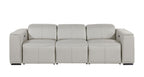 1224 Divanitalia 3-Piece Modular Power Reclining Sofa in Top Grain Italian Leather with 2 Power Recliners & Power Headrests